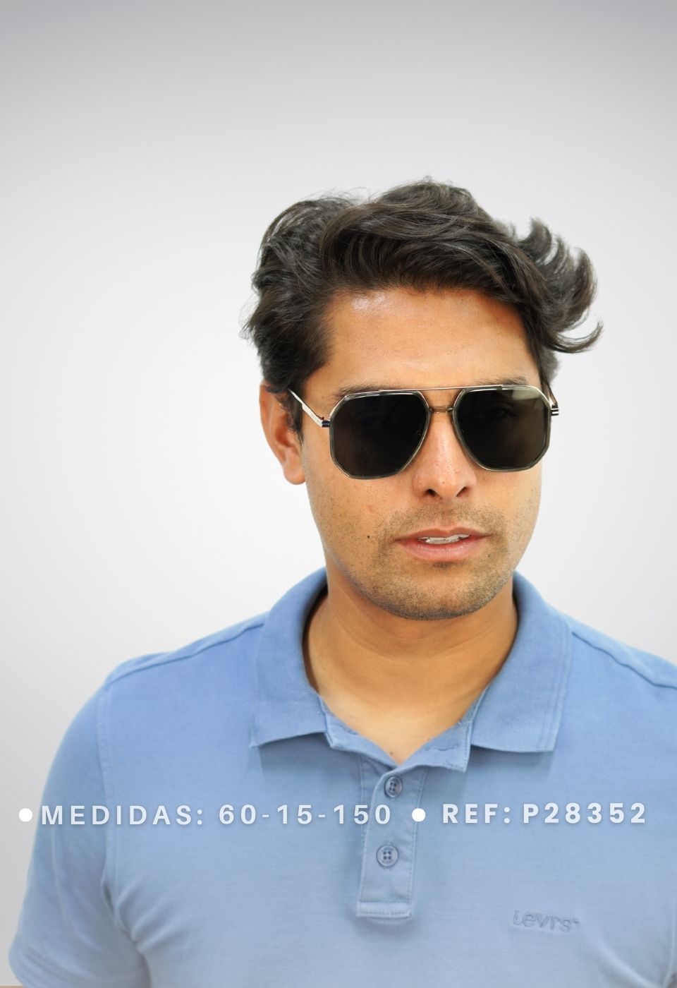 ggafas.com -Gafas Sol Filtro UV400 Lente Polarizado Dorado-Azul