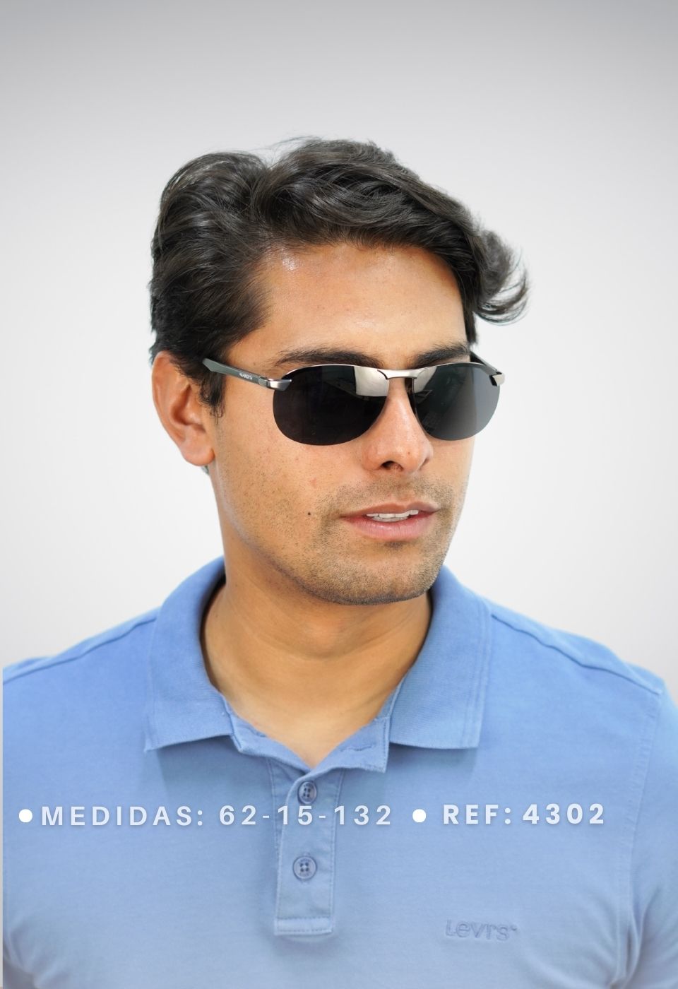 ggafas.com -Gafas Sol Filtro UV400 Lente Polarizado Plateado-Gris